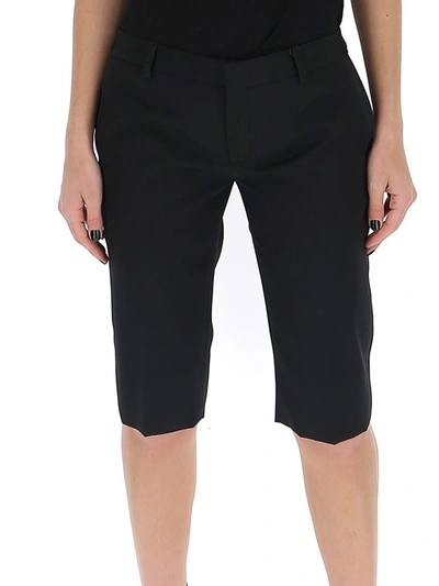 Shop Saint Laurent Tuxedo Bermuda Shorts In Black