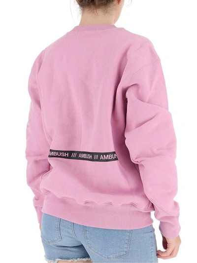 Shop Ambush Logo Crewneck Sweatshirt In Pink