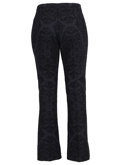 Shop Saint Laurent Jacqaurd Flared Pants In Black