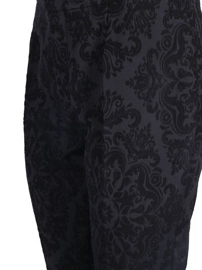 Shop Saint Laurent Jacqaurd Flared Pants In Black