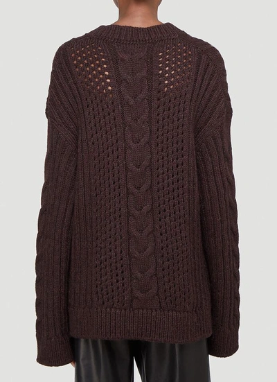 Shop Nanushka Arwan Knitted Sweater In Brown