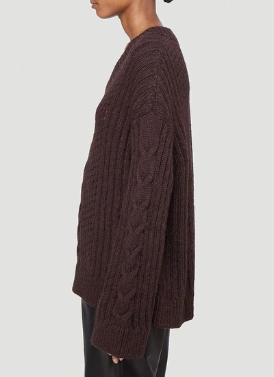 Shop Nanushka Arwan Knitted Sweater In Brown