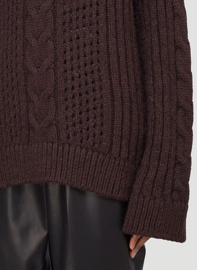 Shop Nanushka Arwan Knitted Sweater In Brown