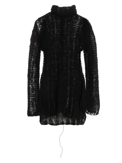 Shop Ann Demeulemeester Turtleneck Knitted Sweater In Black
