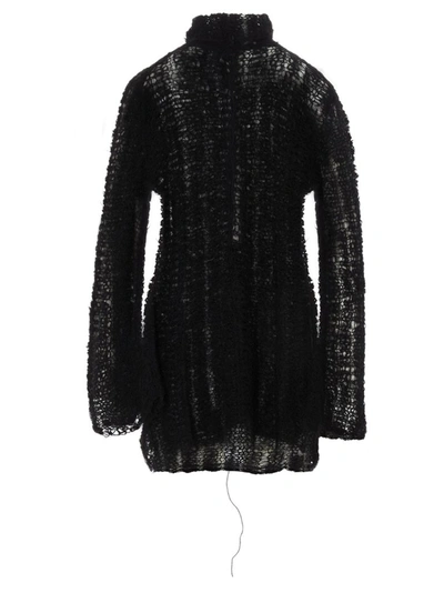 Shop Ann Demeulemeester Turtleneck Knitted Sweater In Black