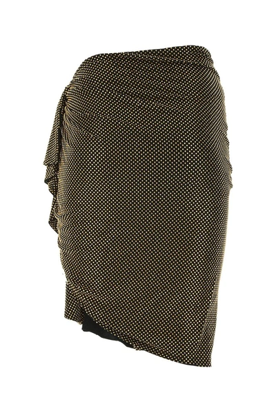 Shop Alexandre Vauthier Asymmetric Ruched Mini Skirt In Black