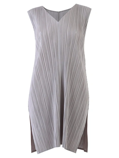 Shop Issey Miyake Pleats Please  Pleated V In Grey