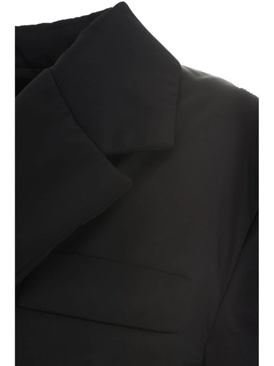 Shop Prada Fringed Belted Trench Coat In Black