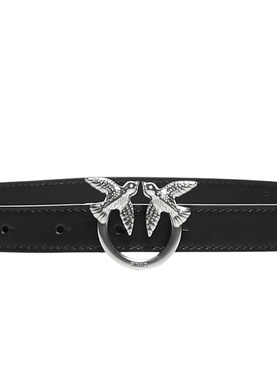 Shop Pinko Berry Small Simply 2 Belt In Black