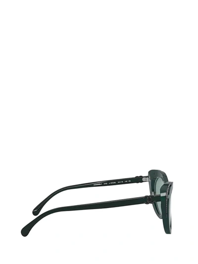 Pre-owned Chanel Cat Eye Frame Sunglasses In Green
