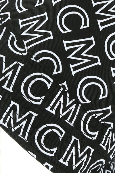 Shop Mcm Reversible Monogram Print Bucket Hat In Black