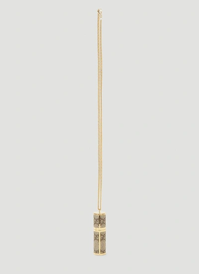 Shop Gucci Perfume Refillable Atomiser Necklace In Brown