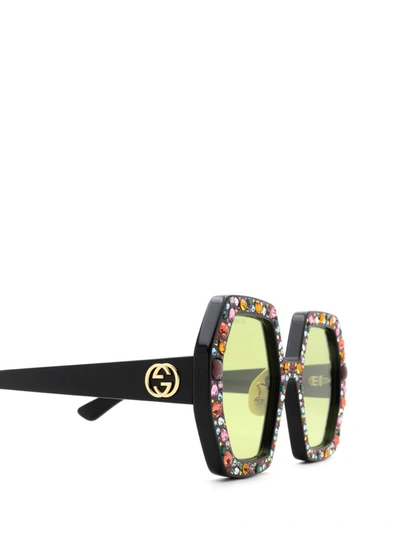 Shop Gucci Eyewear Square Frame Sunglasses In Multi