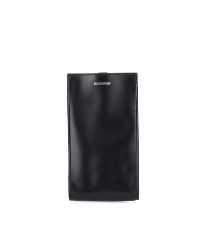 Shop Jil Sander Tangle Strap Phone Case In Black