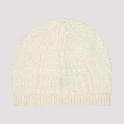 Shop Givenchy 4g Logo Knitted Beanie In White