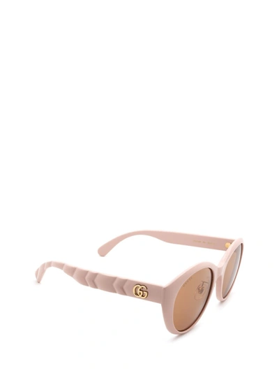 Shop Gucci Eyewear Round Frame Sunglasses In Pink