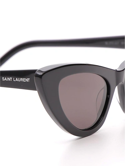 Shop Saint Laurent New Wave 213 Lily Sunglasses In Black