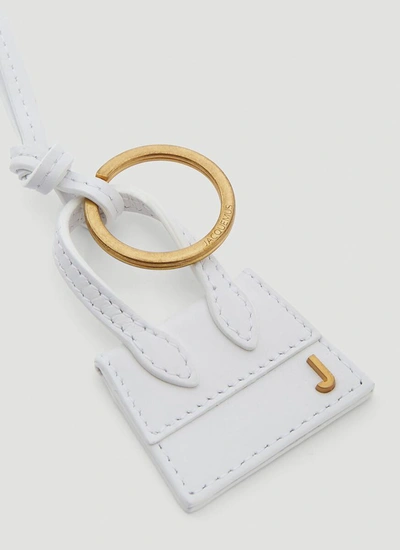 Shop Jacquemus Le Chiquito Handbag Keyring In White