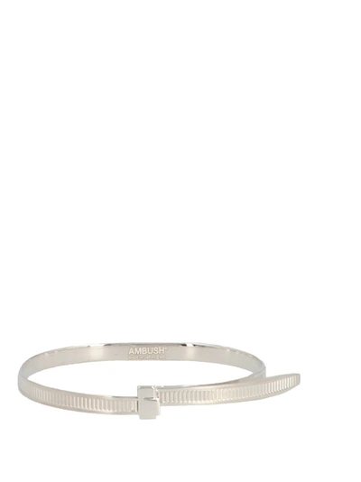 Shop Ambush Zip Tie Bracelet In Silver