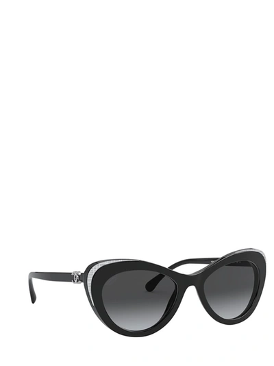 Pre-owned Chanel Cat Eye Frame Sunglasses In Black