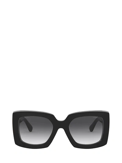 Pre-owned Chanel Rectangle Framed Sunglasses In Black