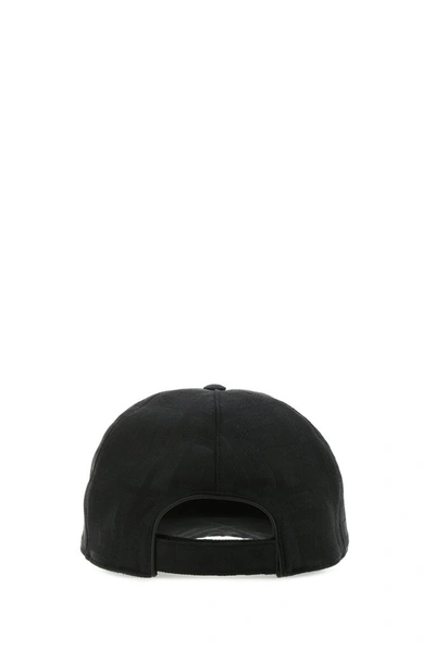 Shop Fendi Ff Jacquard Baseball Cap In Black