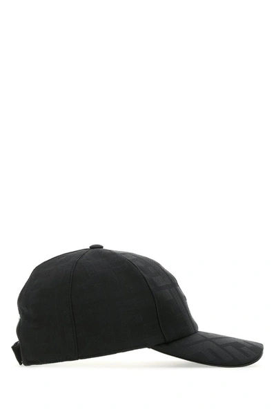 Shop Fendi Ff Jacquard Baseball Cap In Black