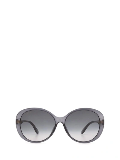 Shop Gucci Eyewear Round Frame Sunglasses In Grey