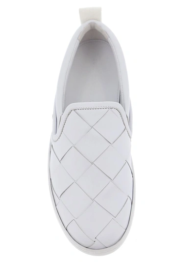 Shop Bottega Veneta Woven Detail Slip In White