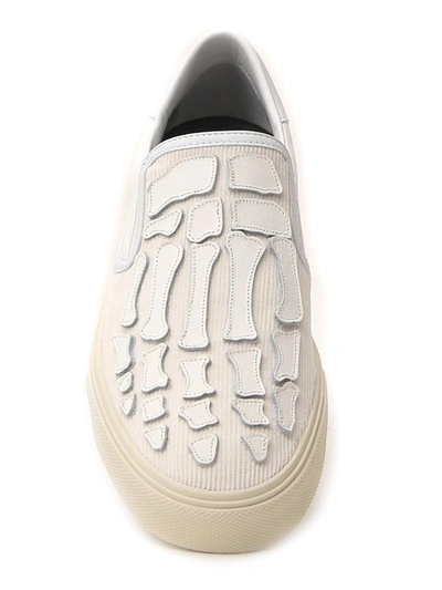 Shop Amiri Skel Toe Slip On Sneakers In White