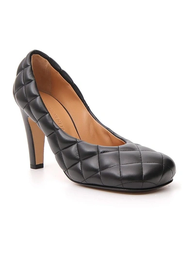 Shop Bottega Veneta Padded Bloc Pumps In Black