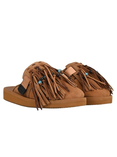 Shop Alanui Suikoke Flat Shoes In Brown