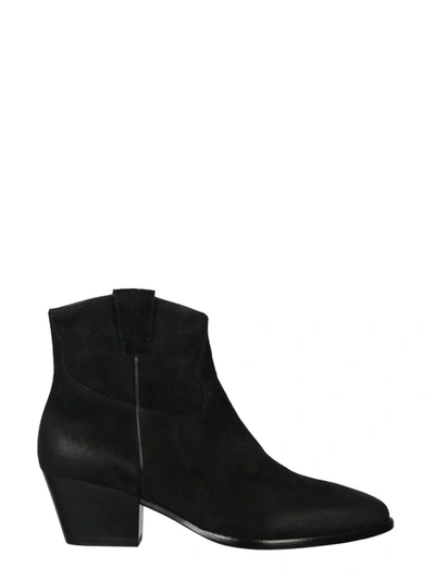 Shop Ash Houston Western Ankle Boots In Black