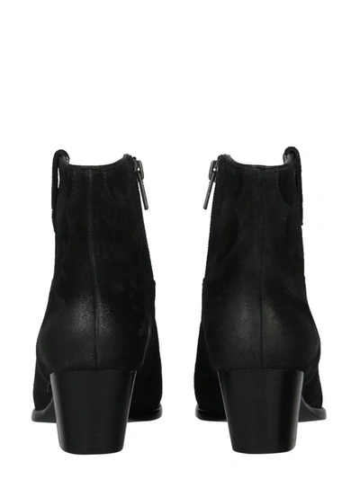 Shop Ash Houston Western Ankle Boots In Black