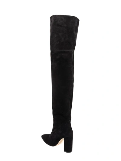 Shop Paris Texas Suede Over The Knee Boots In Black