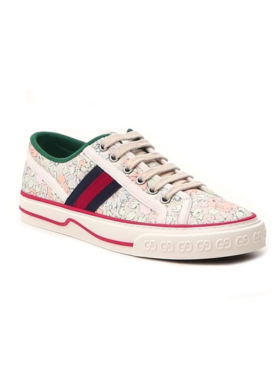 Shop Gucci Tennis 1977 Liberty London Sneakers In Multi