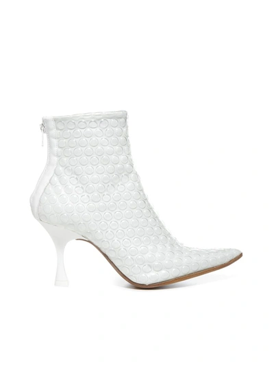 Shop Mm6 Maison Margiela Bubble Wrap Effect Ankle Boots In White