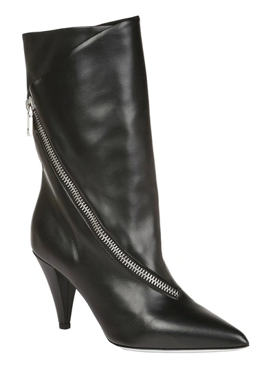 Shop Givenchy Zipped Calf Boots In Black