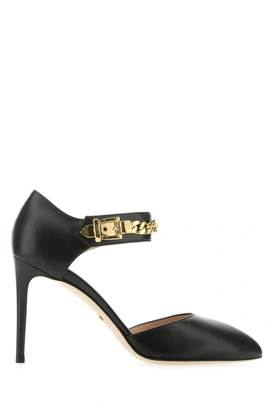 Shop Gucci Chain Pumps In Black