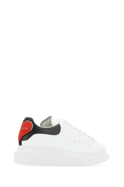 Shop Alexander Mcqueen Heart Oversized Sneakers In White