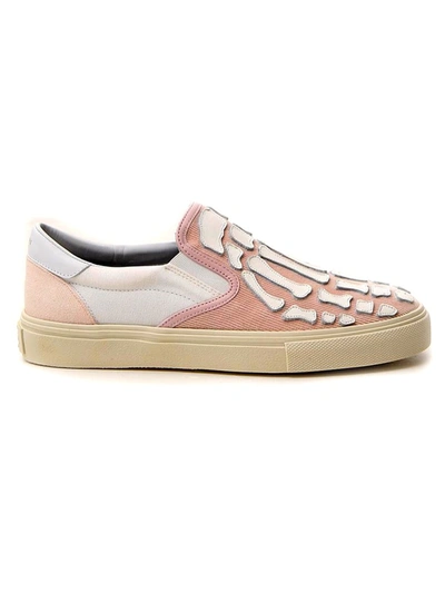 Shop Amiri Skel Toe Slip On Sneakers In Pink
