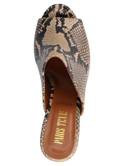 Shop Paris Texas Embossed Platform Mules In Multi