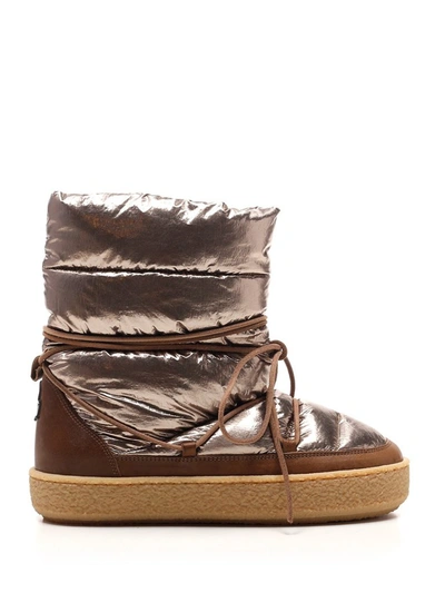 Shop Isabel Marant Zimlee Puffer Snow Boots In Brown