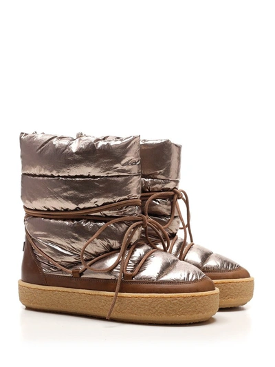 Shop Isabel Marant Zimlee Puffer Snow Boots In Brown