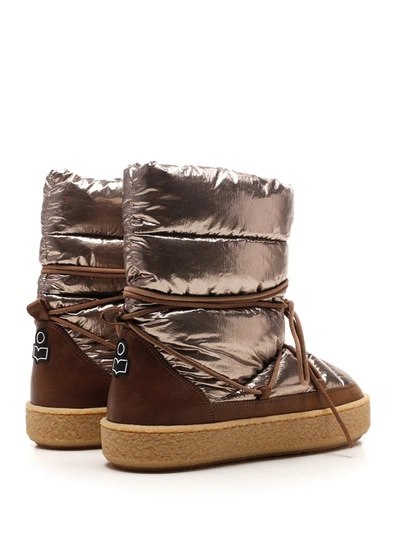 Shop Isabel Marant Zimlee Puffer Snow Boots In Brown