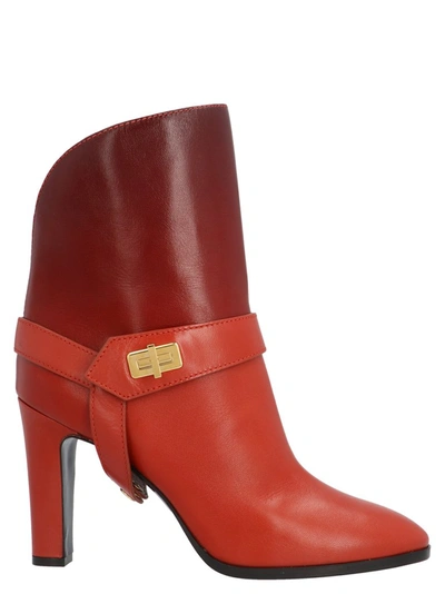 Shop Givenchy Eden Ankle Boots In Red