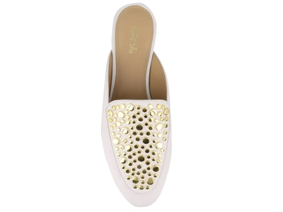 Shop Michael Michael Kors Farrow Embellished Mules In White