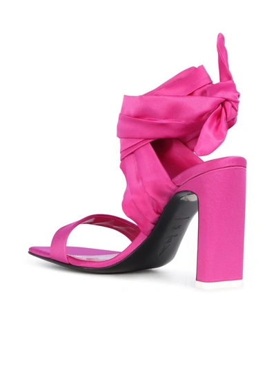 Shop Attico The  Ankle Wrap Sandals In Pink