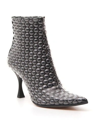 Shop Mm6 Maison Margiela Bubble Wrap Effect Ankle Boots In Black