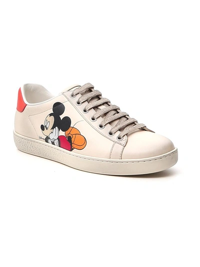 Shop Gucci X Disney Ace Sneakers In White